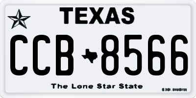 TX license plate CCB8566