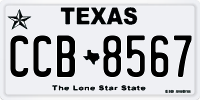 TX license plate CCB8567