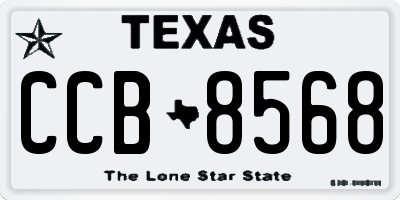 TX license plate CCB8568