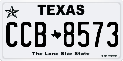 TX license plate CCB8573