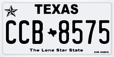 TX license plate CCB8575