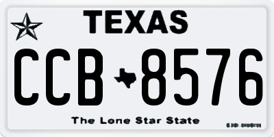 TX license plate CCB8576