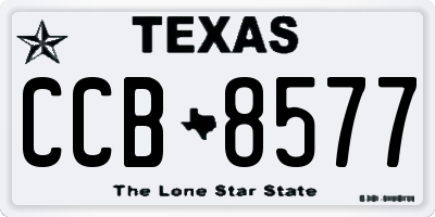 TX license plate CCB8577