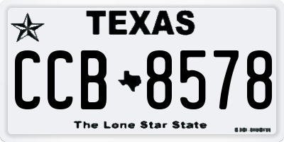 TX license plate CCB8578