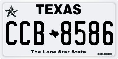 TX license plate CCB8586