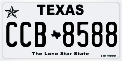 TX license plate CCB8588
