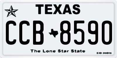 TX license plate CCB8590
