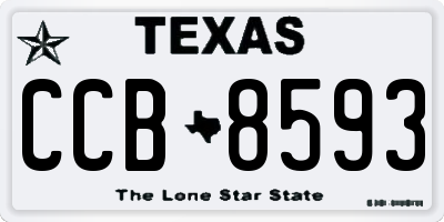 TX license plate CCB8593