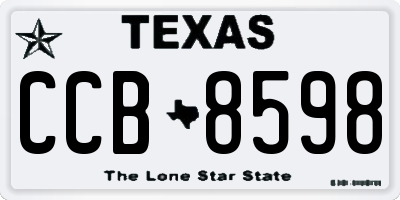 TX license plate CCB8598