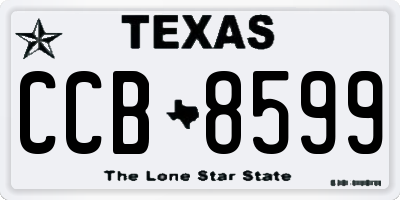 TX license plate CCB8599