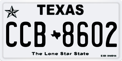 TX license plate CCB8602