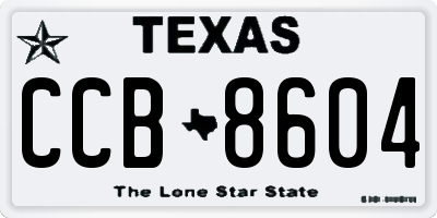 TX license plate CCB8604