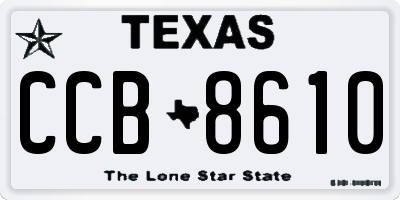 TX license plate CCB8610