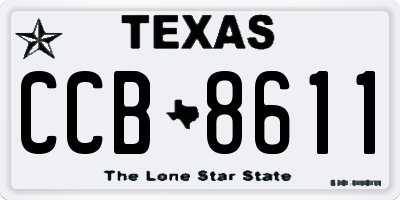 TX license plate CCB8611
