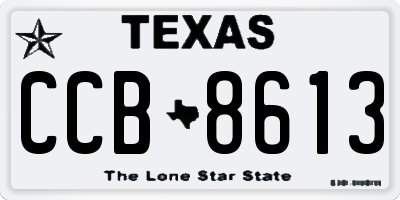 TX license plate CCB8613