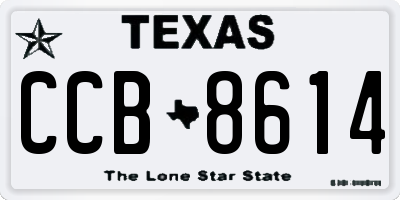 TX license plate CCB8614