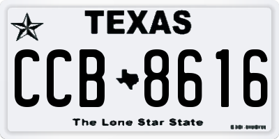 TX license plate CCB8616