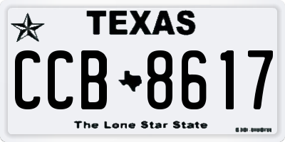 TX license plate CCB8617