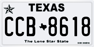 TX license plate CCB8618