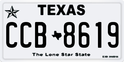 TX license plate CCB8619