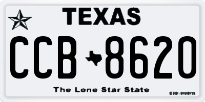 TX license plate CCB8620