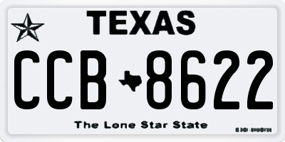 TX license plate CCB8622
