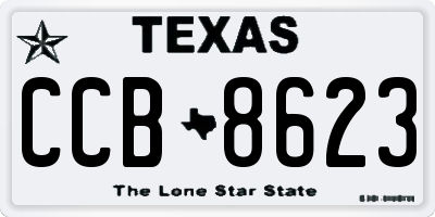 TX license plate CCB8623