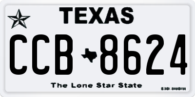 TX license plate CCB8624