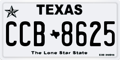 TX license plate CCB8625