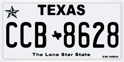 TX license plate CCB8628