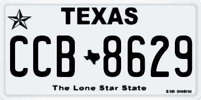 TX license plate CCB8629