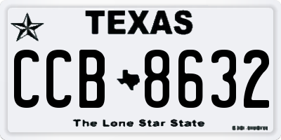 TX license plate CCB8632