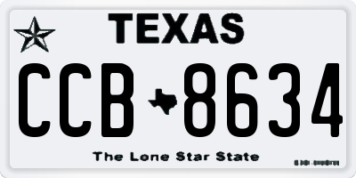 TX license plate CCB8634