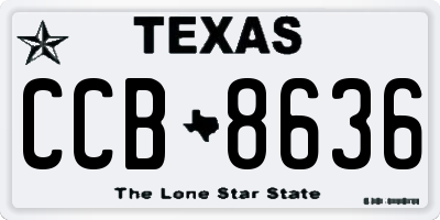 TX license plate CCB8636