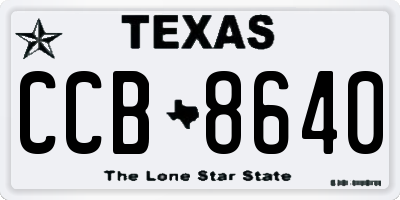 TX license plate CCB8640