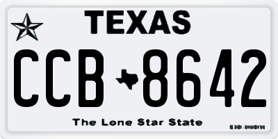 TX license plate CCB8642