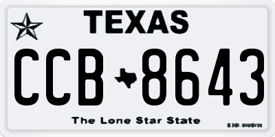 TX license plate CCB8643