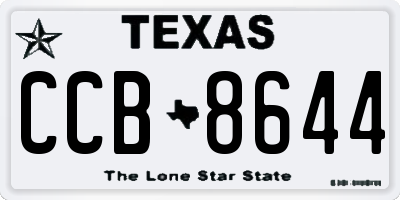 TX license plate CCB8644