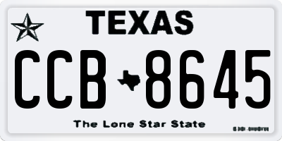 TX license plate CCB8645