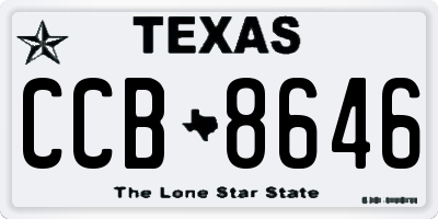 TX license plate CCB8646