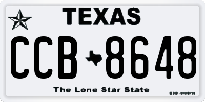 TX license plate CCB8648