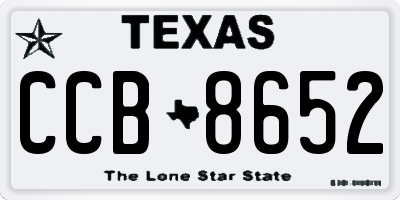 TX license plate CCB8652