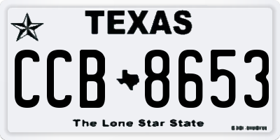 TX license plate CCB8653