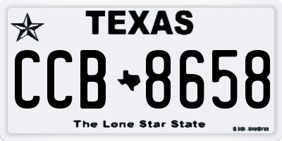 TX license plate CCB8658