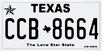 TX license plate CCB8664