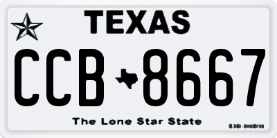 TX license plate CCB8667