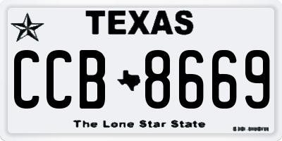 TX license plate CCB8669