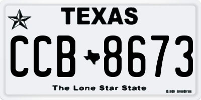 TX license plate CCB8673