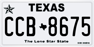 TX license plate CCB8675