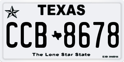 TX license plate CCB8678